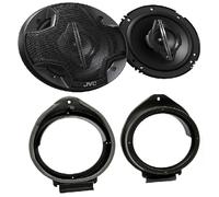 JVC 4-Wege Lautsprecher 350W + Chevrolet Cruze ab 2009 Lautsprecherringe 165mm