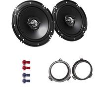 JVC CS-J620X Auto Lautsprecher 16,5 cm mit Einbauset passend für Toyota Yaris ab 1999 Türen vorne 600 W 165mm 2 Wege Koax