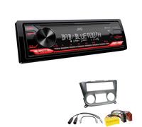 JVC KD-X282DBT 1-DIN Digital Autoradio DAB+ Bluetooth USB Einbauset passend für Nissan Almera II 2000-2006 schwarz