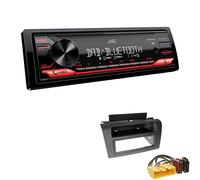 JVC KD-X282DBT 1-DIN Digital Autoradio DAB+ Bluetooth USB Einbauset passend für Mazda 3 2003-2009 schwarz