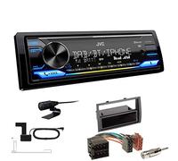 JVC KD-X472DBT 1-DIN Autoradio Bluetooth USB inkl DAB Antenne Einbauset passend für FIAT Ducato 2006-2011 schwarz