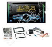 JVC KW-DB93BT + 2-DIN CD/USB Radio + VW T5 Blende schwarz + ISO Adapter Set