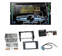 Radioeinbauset 2-DIN Mercedes C-Klasse (W203) + JVC KW-DB93BT Autoradio DAB+ CD USB AUX Bluetooth