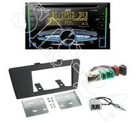 JVC KW-DB93BT Radio + Volvo S60/V70 2-DIN Radioblende schwarz + ISO Adapter Set