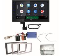 JVC KW-M595DBT Android Auto Einbauset für Opel Omega B Meriva A Agila Vivaro