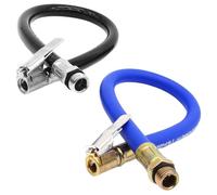 JYNXOR 2 Stück Reifenfüller Schlauch, Ventilverlängerung Set, 12.5mm Ventilverlängerung Autoventil Adapter Schlauch Reifenfüllschlauch Ersatzschlauch für Luftpumpe (Schwarz+Blau)