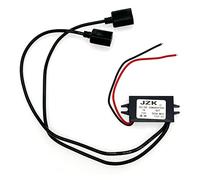 JZK Power Step-down Transformer Buck Converter Voltage Regulator DC 12V bis 5V 3A Spannungswandler mit Dual USB für Auto Vehicle Motorrad Motor Ladegerät Audio Radio
