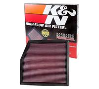 K&N 33-2458 Motorluftfilter: Hochleistung, Prämie, Abwaschbar, Ersatzfilter,Erhöhte Leistung, 2010-2015 (X1, 135i, 335i Coupe)