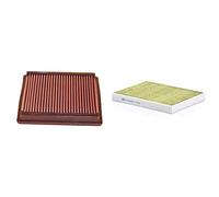 K&N 33-2867 Motorluftfilter: Hochleistung, Prämie, Abwaschbar, Ersatzfilter, Erhöhte Leistung & Original MANN-FILTER Innenraumfilter FP 2842 - FreciousPlus Biofunktionaler Pollenfilter - Für PKW
