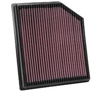 K&N Motorluftfilter: Erhöhen Sie Leistung und Zugkraft, waschbar, Premium, Ersatzluftfilter: Kompatibel mit JEEP 2018-2020 (Grand Cherokee, Grand Cherokee IV), 33-5077