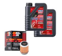 K&N Ölfilter Set LiMol 10W-40 Race 2L für Yamaha TW 200 E Trailway 3XT Bj.2003