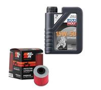 K&N Ölfilter Set LIQUI MOLY 15W-50 Off. 1L für Beta Evo 300 4T ZD3T6020 Bj.2012
