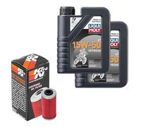 K&N Ölfilter Set LIQUI MOLY 15W-50 Off. 2L für BMW G 450 X E45X/K16 Bj.2008