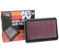 K&N Tauschluftfilter passgenau | kompatibel mit Kia Sorento II (XM) 2.0/2.2 CRDi & Hyundai Santa Fé III (DM) 2.0/2.2 CRDi & 2.4 2009- (33-3129)