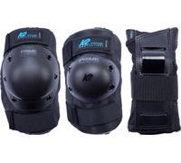 K2 Skates Unisex Inline Skate K2 PRIME PAD SET SLIM, mit Handgelenkschoner, Ellenbogenschoner & Knieschoner, black - blue, 30E1414