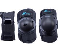 K2 Skates Unisex Inline Skate K2 PRIME PAD SET SLIM, mit Handgelenkschoner, Ellenbogenschoner & Knieschoner, black - blue, 30E1414