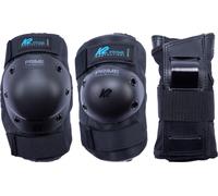 K2 Skates Unisex Inline Skate K2 PRIME PAD SET SLIM, mit Handgelenkschoner, Ellenbogenschoner & Knieschoner, black - blue, 30E1414