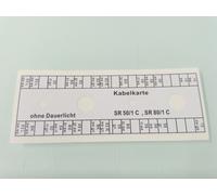 Kabelkarte Klemmleiste Schaltplan Simson SR50 SR80 wasserfest Aufkleber