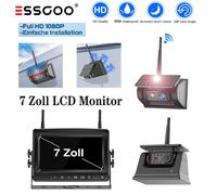 Kabellos Solar Rückfahrkamera 150° Einparkhilfe Premium Mit LCD Monitor Bus LKW