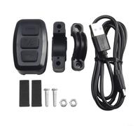 Kabellose Motorrad-Lenker-Fernbedienung für Medien, Musikanrufe, kompatibel mit Helm-Gegensprechanlage, Headset, USB-wiederaufladbarer Tasten-Controller für Fahrrad, Auto, Skifahren, schwarze