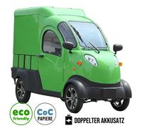 Kabinenroller Cargo Volt Truck Elektro Lastenrad mit Kabine 116Ah 45km/h - Grün