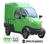 Kabinenroller Cargo Volt Truck Elektro Lastenrad mit Kabine 116Ah 45km/h - Grün