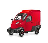 Kabinenroller Cargo Volt Truck Elektro Lastenrad mit Kabine 45km/h 116Ah - Rot