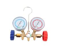 Kältemittel Manometer Set für Auto- und Klimaanlagen - Diagnosewerkzeug mit Schläuchen & Haken - Inkl. Rot/Blau/Gelb Schläuche - Kompatibel mit R502 R-12 R-22