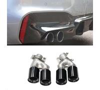 KAEW Endstuck Auspuff für BMW G30 G31 525i 528i 530i M5, Auspuffblenden Edelstahl Auto Endstück Endschalldämpfer Spitze Endrohrblende,normal-B Black