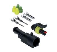 Kalitec KALI-1001 Superseal Set Steckverbinder schwarz 1-polig 0,75-1,5mm² KFZ Stecker wasserdicht