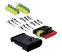 Kalitec KALI-1005 Superseal Set Steckverbinder schwarz 5-polig 0,75-1,5mm² KFZ Stecker wasserdicht