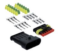 Kalitec KALI-1006 Superseal Set Steckverbinder schwarz 6-polig 0,75-1,5mm² KFZ Stecker wasserdicht 24V