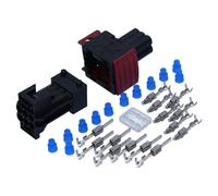 Kalitec KALI-1306 JPT Stecker Set 6-polig 0,5-1 mm² KFZ Flachstecker mit Buchse inkl. Kontakte