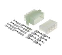 Kalitec KALI-2508 Fastin-Faston Set 8-polig I Flachstecker + Flachsteckhülse 0,75-1,5 mm² inkl. Gehäuse I KFZ Steckverbinder 28A I Kabelverbinder für Auto Motorrad Caravan