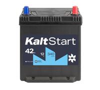 KaltStart BATTERIEN ASIA A42R BL Autobatterie 12V 42Ah 340A/EN mit Bodenleiste Plus-Pol Rechts 30% mehr Startleistung ersetzt 35Ah 36Ah 38Ah 42Ah