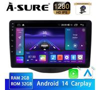 KAM 2+32GB Autoradio Carplay GPS FM BT für Toyota Aygo II Citroen C1 Peugeot 108