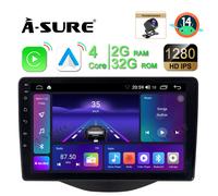 KAM 2+64GB Autoradio Carplay GPS FM BT für Toyota Aygo II Citroen C1 Peugeot 108