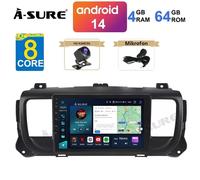 Kam+ 4+64GB Android 14 Autoradio GPS Nav Für Toyota ProAce Citroen Spacetourer