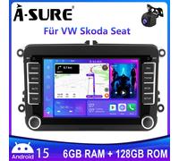 KAM 6+128GB Autoradio Android 15 Carplay Navi Für VW GOLF 5 6 Plus Tiguan Caddy