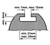 4 x Kulissenstein 24 x 20 MM ( M8 Gewinde mit Mutter