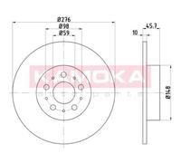 KAMOKA 2x Bremsscheibe hinten Ø276 mm Voll für Alfa Romeo GT 937_ 2.0 JTS 1.9