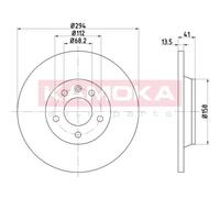 KAMOKA 2x Bremsscheibe hinten Ø294 mm Voll für VW Transporter IV Bus 70XB