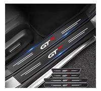 KAnduo 4pcs Auto Kohlefaser Einstiegsleisten Türschweller Schutzfolie kompatibel mit für Peugeot gt GTI gtline 508 5008 3008 208 2008 308