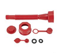 Kanister-Auslauf-Set, rot, Ersatz-Kraftstoffkanister-Düse, Auspuffkappen-Set für alte Kunststoff-Benzinkanister, 1 Stück