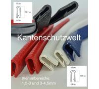 Kantenschutzprofil Kantenschutz Keder Profil Klemmprofil Gummi Blech PVC 1,5-4,5