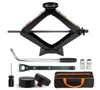 KAOLALI Wagenheber 3T/3000kg, Universelle Scherenwagenheber für Auto, Tragbarer Wagenheber mit Radkreuz & Tesla Pad, Autoheber-Set für Auto SUV Tesla, Ideal für Wartung und Reparatur