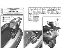 KAPPA CENTRAL TOP CASE RACK PIAGGIO X9 125-180-250 (00-02), X9 200-250-500