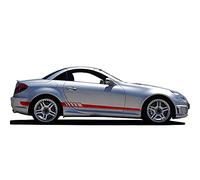 Karosserie aufkleber aufkleber für Mercedes Benz SLK Class R170 R171 R172 SLK55 AMG SLK200 250,Körper dekoration Auto externe Tuning Zubehör,C-Red