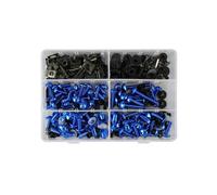 Karosserie Schrauben 190-teiliges Motorrad-Windschutzscheiben-Verkleidungsschrauben-Set Für Suzuki GSXR600, GSXR750, GSXR1000, Hayabusa, GSX1300R Satz, Dichtung Befestigungs Mutter(BLAU,253pcs)