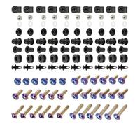 Karosserie Schrauben Motorrad-Verkleidungsschrauben Windschutzscheibe Für Suzuki GSX1300R Hayabusa 2008-2018 Komplettes Karosserie-Schraubensatz Edelstahl Clips Befestigungs Mutter(Farbe)